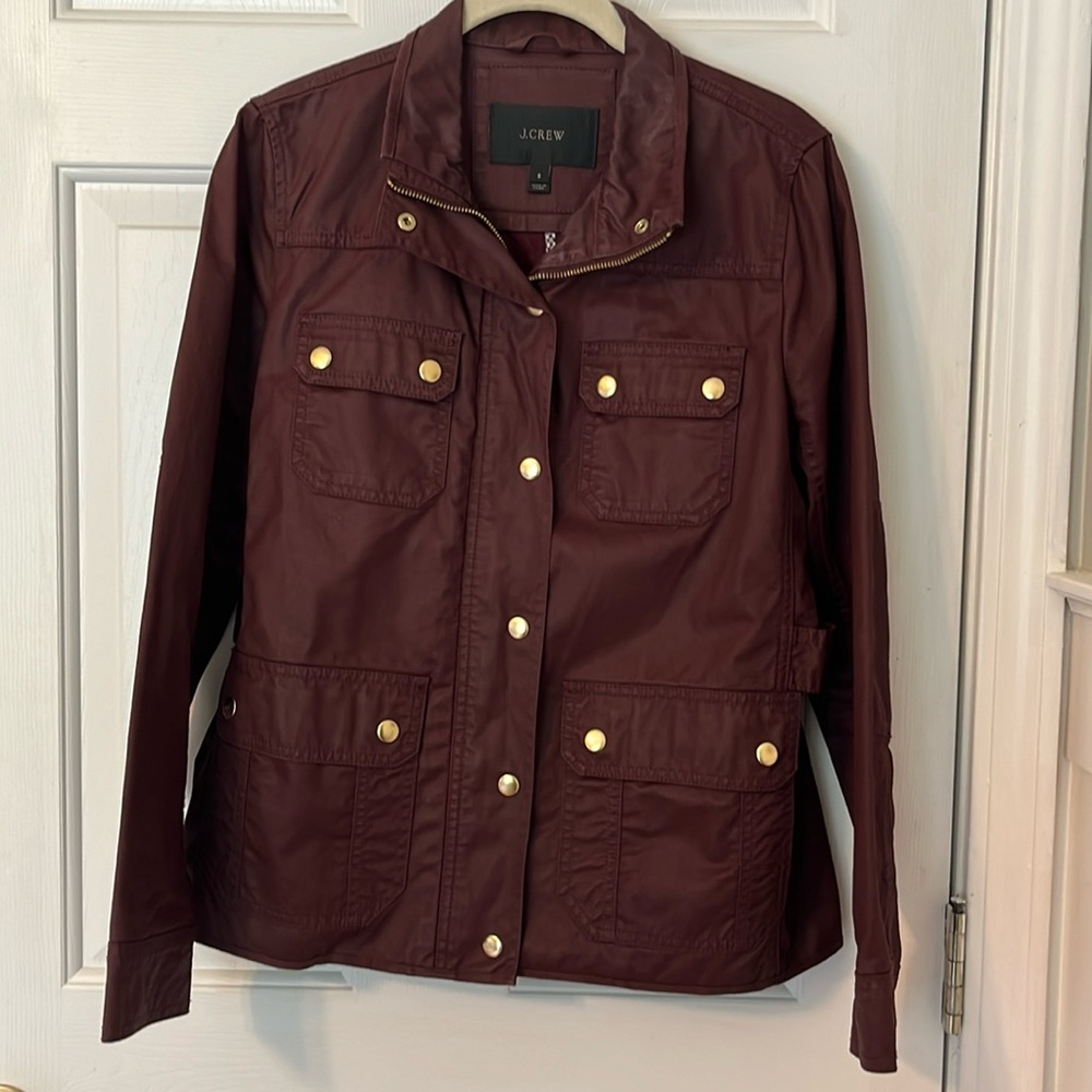 J. Crew Maroon Field Jacket Size Small